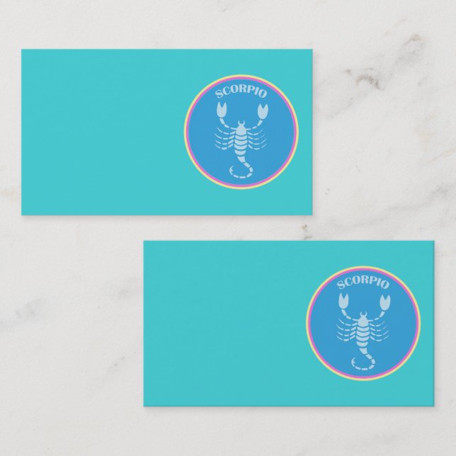 Carte de visite Scorpio (Devant / Derrière)
