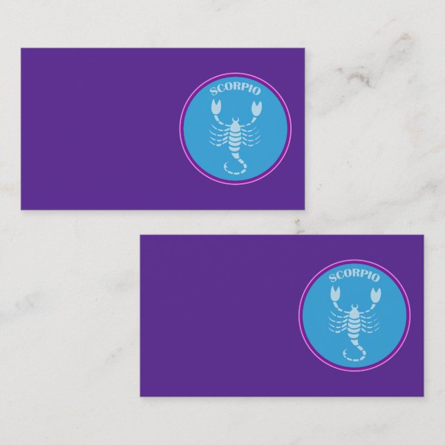 Carte de visite Scorpio (Devant / Derrière)