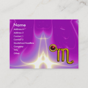 Carte De Visite SCORPIO ZODIAC ANNIVERSAIRE Grenade rouge