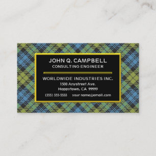 Carte De Visite Scottish Campbell Tartan Plaid