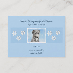 Carte De Visite Scottish Deerhound Peinture - Cute Original Chien 
