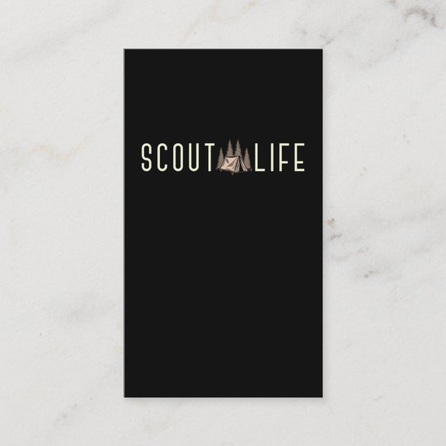 Carte De Visite Scout Forest Mountain Camper Adventure Nature (Devant)