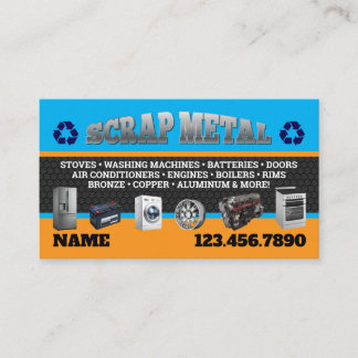 Carte De Visite Scrap Metal Pickup Business Cards English-Spanish