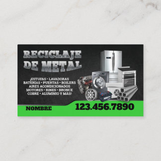 Carte De Visite Scrap Metal Recycle English-Spanish Business Card