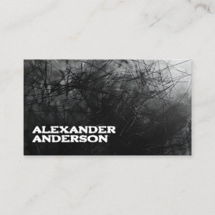 Carte De Visite Scribble noir minimaliste professionnel