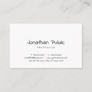 Carte De Visite Script à main libre minimaliste moderne simple des