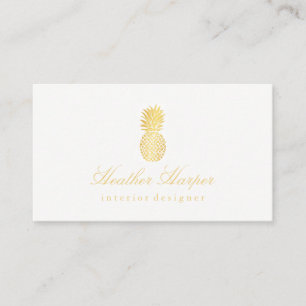 Carte de visite - Script d'ananas à huile d'or