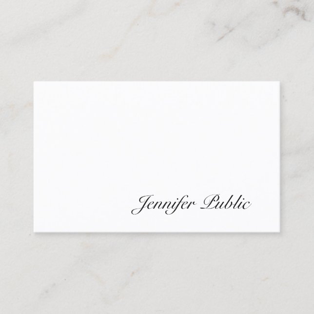Carte De Visite Script de calligraphie manuscrite créatif moderne (Devant)