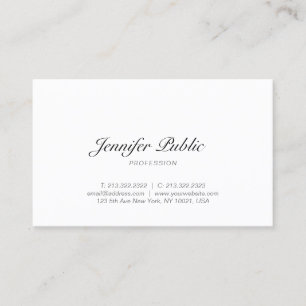 Carte De Visite Script de calligraphie manuscrite intelligent joli