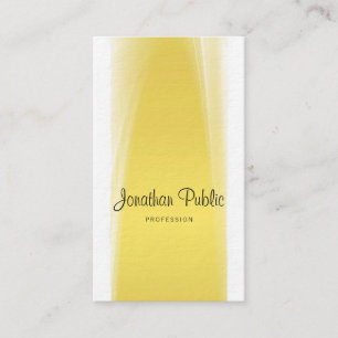 Carte De Visite Script de calligraphie moderne élégante Gold Luxe 