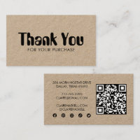 Script funky Chic Kraft Order Merci QR minimal