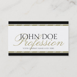 Carte De Visite Script Gold de YourJobTitle