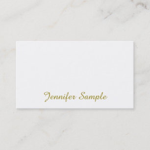 Carte De Visite Script manuscrit Gold Calligraphie Design tendance
