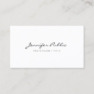Carte De Visite Script minimaliste élégant et moderne personnalisé