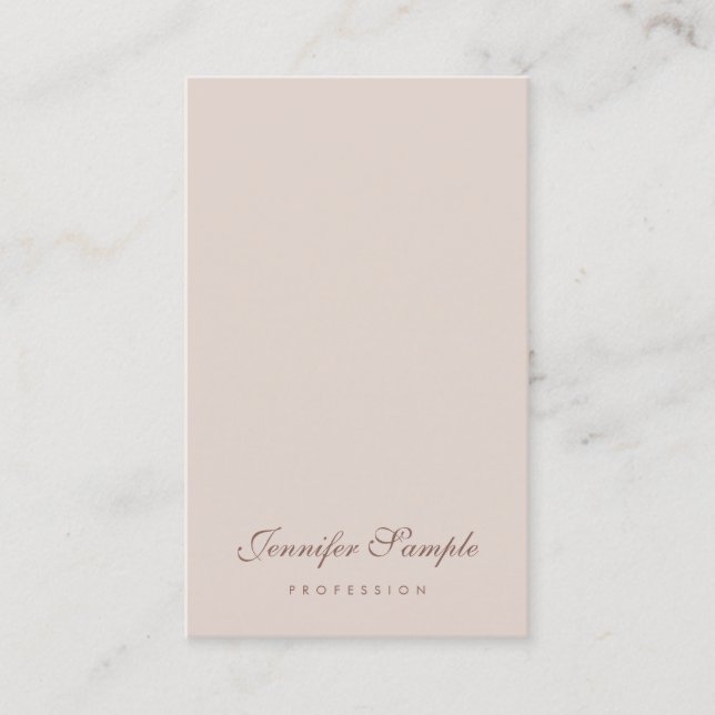 Carte De Visite Script moderne élégant Professional Modèle simple (Devant)
