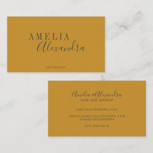 Carte De Visite Script moderne minimaliste Boho personnalisé gris