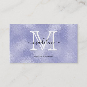 Carte De Visite Script moderne Pantone Très Peri Foil Monogramme