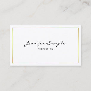 Carte De Visite Script Professional élégant Plain Calligraphié
