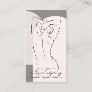 Carte De Visite Sculpture du corps de crème Contouring Spray Tan