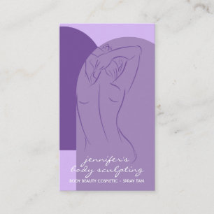 Carte De Visite Sculpture du corps pourpre Contouring Spray Tan Sa