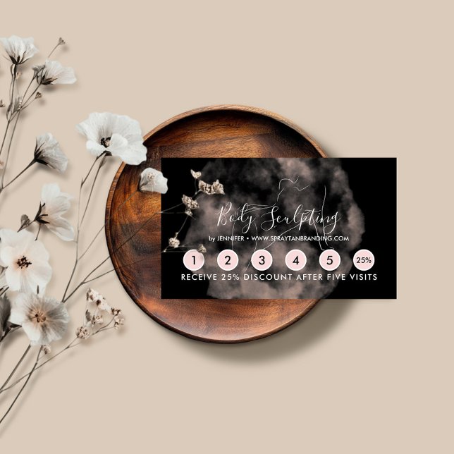 Carte De Visite Sculpture noire contour spa tan (Créateur téléchargé)