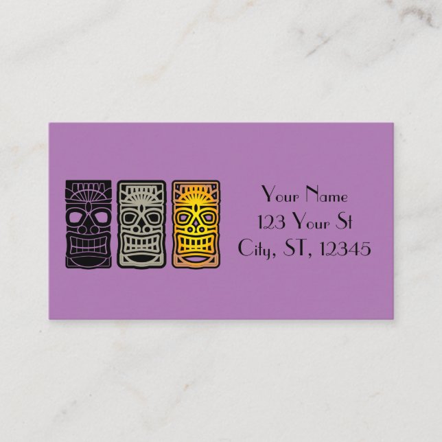 Carte De Visite Sculptures Triple Tiki Thunder_Cove (Devant)