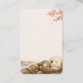 Carte De Visite Sea Otter Japanese Landscape Business Card