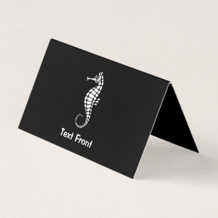 Carte De Visite Seahorse White