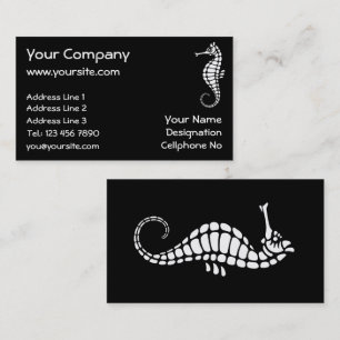 Carte De Visite Seahorse White