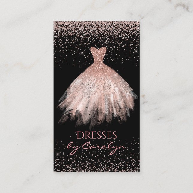 Carte de visite Seamstress Black and Pink (Devant)
