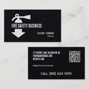 Carte De Visite Sécurité incendie Premium QR personnalisée