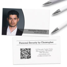 Sécurité personnelle code QR photo ovale personnal
