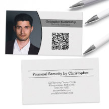 Sécurité personnelle code QR photo ovale personnal