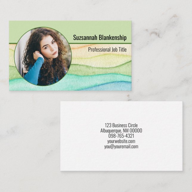 Carte De Visite Sécurité personnelle professionnelle photo ronde p (Devant / Derrière)