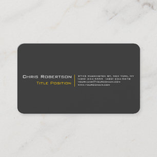 Carte de visite séduisant gris jaune