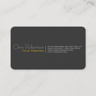 Carte de visite séduisant gris jaune