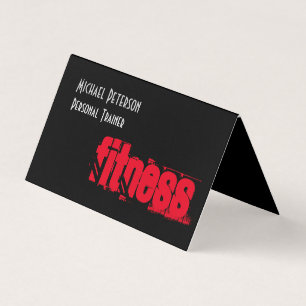 Carte De Visite Séduisant unique Black Grey Personal Trainer
