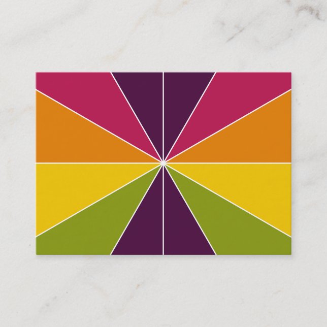 Carte De Visite Segments de couleur 02 (Devant)