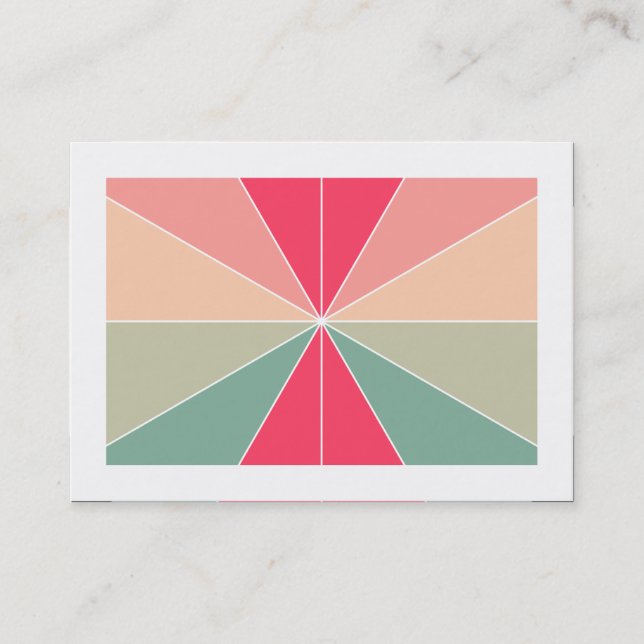 Carte De Visite Segments de couleur 03 (Bordé) (Devant)