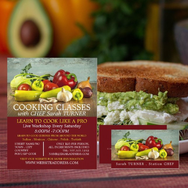 Carte De Visite Sélection de légumes, Chef, Cuisine (Créateur téléchargé)