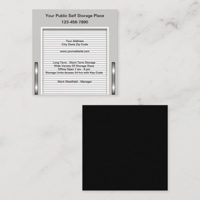 Carte de visite Self-Storage Et Moving Services (Devant / Derrière)