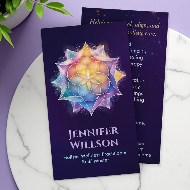 Carte De Visite Semences de vie en Lotus Flower (Créateur téléchargé)