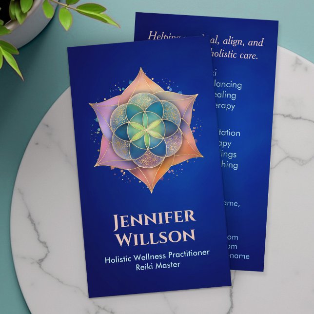 Carte De Visite Semences de vie en Lotus Flower (Créateur téléchargé)