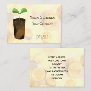Carte De Visite Semer une graine