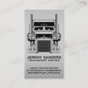 Carte De Visite Semi-camion   Arrière - plan en acier de tôle de d