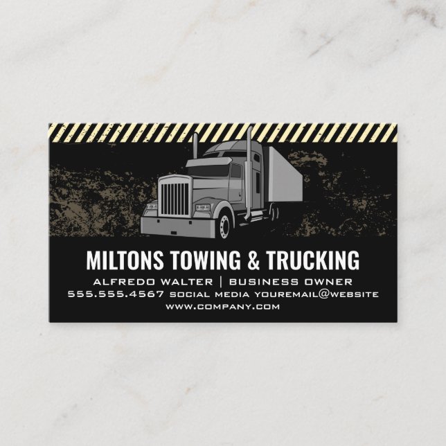 Carte De Visite Semi-camion | Camionnage logistique (Devant)