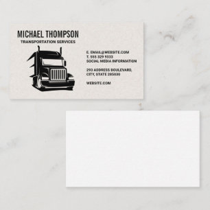 Carte De Visite Semi-camion   Industrie du camionnage   Logistique