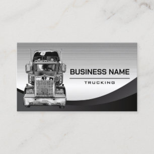 Carte De Visite Semi-Camion Professional Trucking Company Steel