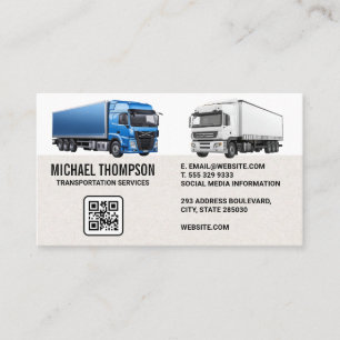 Carte De Visite Semi   Industrie du camionnage   Livraison