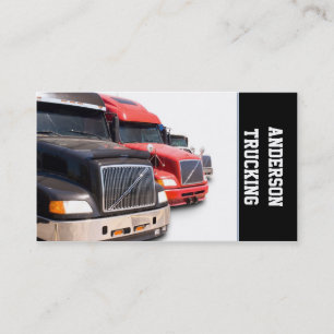 Carte De Visite Semi Truck Transportation Company